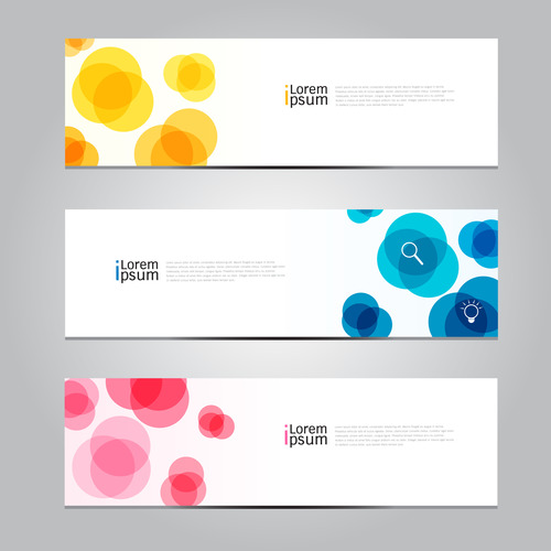 Banner colorful circle vector