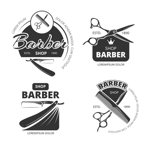 Barbershop emblem vector