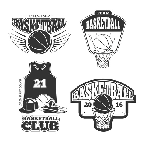 Basketball club emblem vector