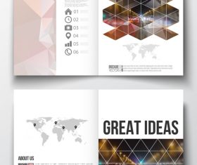 Bi-fold brochure vector