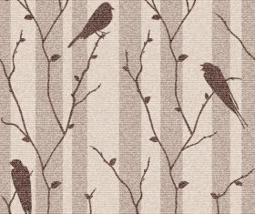 Birds on branch vector background
