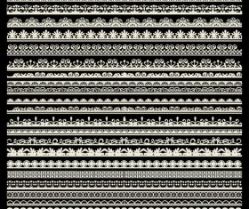 Black background white silhouette decorative pattern vector