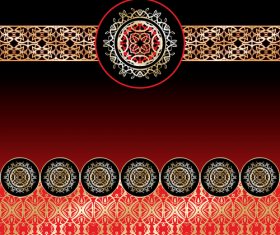 Black red background pattern decoration vector background
