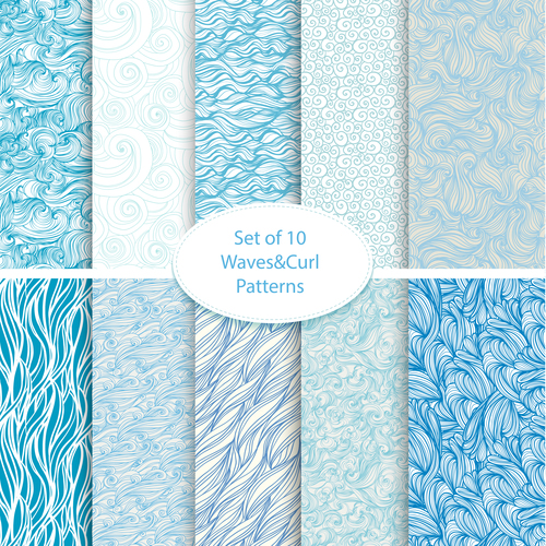 Blue cloud pattern seamless background vector