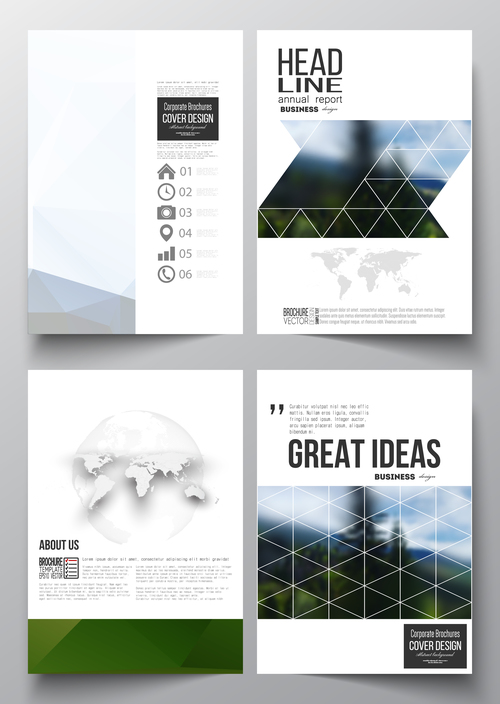 Booklet cover design template vector
