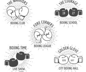 Boxing club emblem vector
