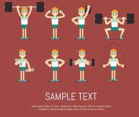 Boy sport cartoon illustration vector