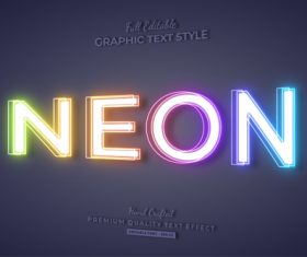Bright graphic text style vector