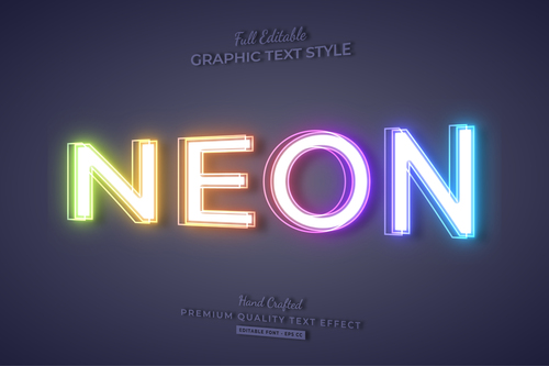 Bright graphic text style vector