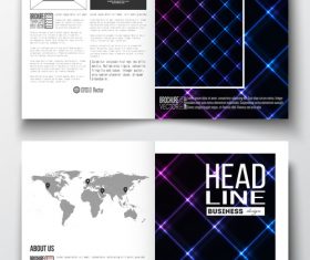 Bright lines cover design template vector