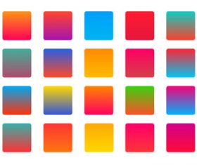 Bright vibrant colorful set of gradients background vector