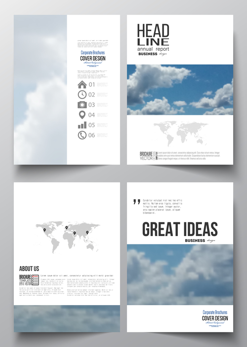 Brochure cover design template vector