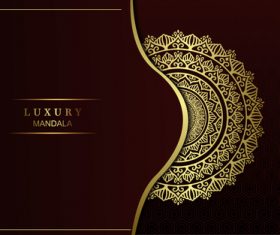 Brown background luxury mandala vector