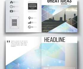 Business brochure cover design template vector