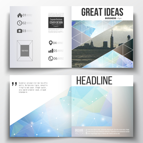Business brochure cover design template vector