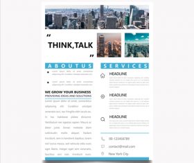 Business planning brochure template vector