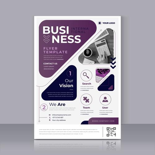 Business poster modern template for printing vector
