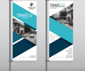 Business stand banner vector