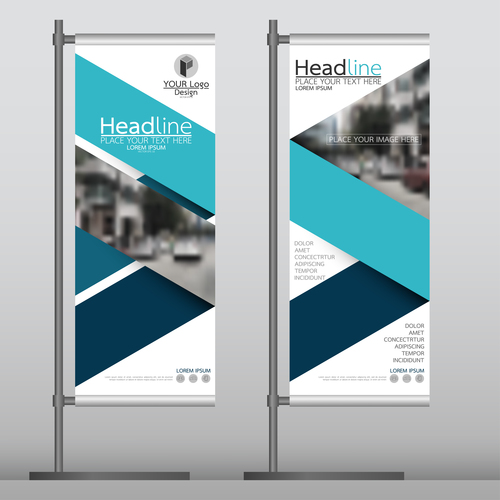 Business stand banner vector