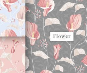 Calla lily flowers pattern vector