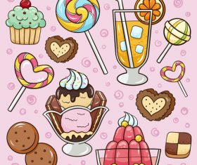 Cartoon delicious food vector