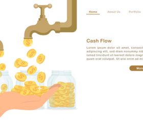 Cash flow concept illustration vector