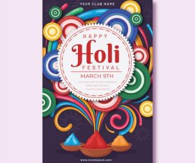 Celebrate holi festival color poster vector
