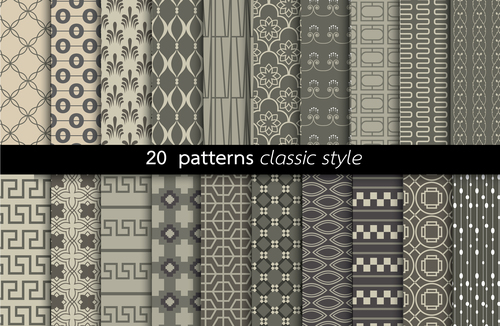 Classic style pattern vector