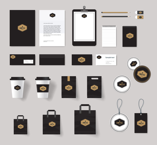 Coffee corporate brand design vector