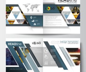 Colorful cover brochure design template vector