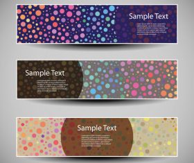 Colorful dots abstract banner background vector