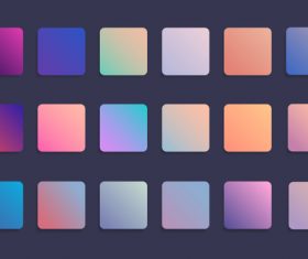Colorful gradient badge set vector