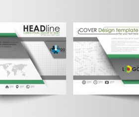 Company brochure cover design template vector