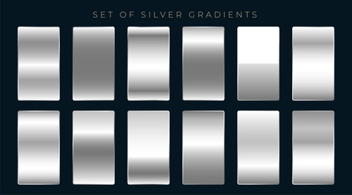 Conjunto platao platino gradientes vector