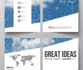 Cover design template annual information vector
