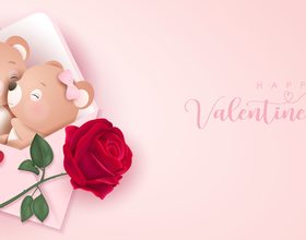 Creative Valentine's Day greeting card vector