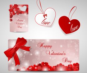 Creative Valentines day label design vector