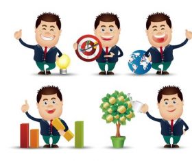 Cute people businessman vector