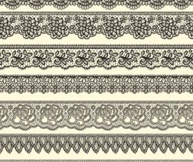 Decorative borders stylized like laces vector
