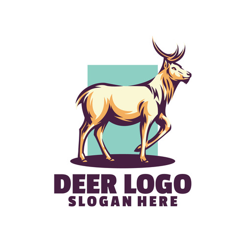 Deer logo vector