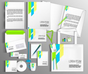 Creative cover corporate stationery collection vector free download