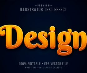 Design words and fonts 3d text style vector
