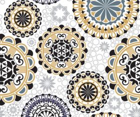 Different color flowers decorative vector background