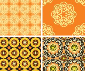 Different style floral pattern decoration background vector