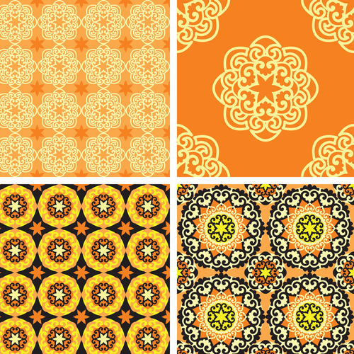 Different style floral pattern decoration background vector