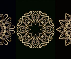Different style mandala decoration vector