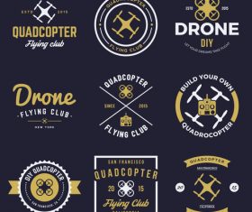 Drone badges vector