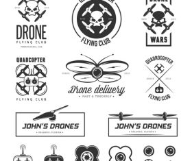 Drone club logo vector