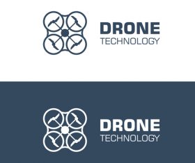 Drone logo banner vector