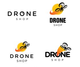 Drone shop logo vector
